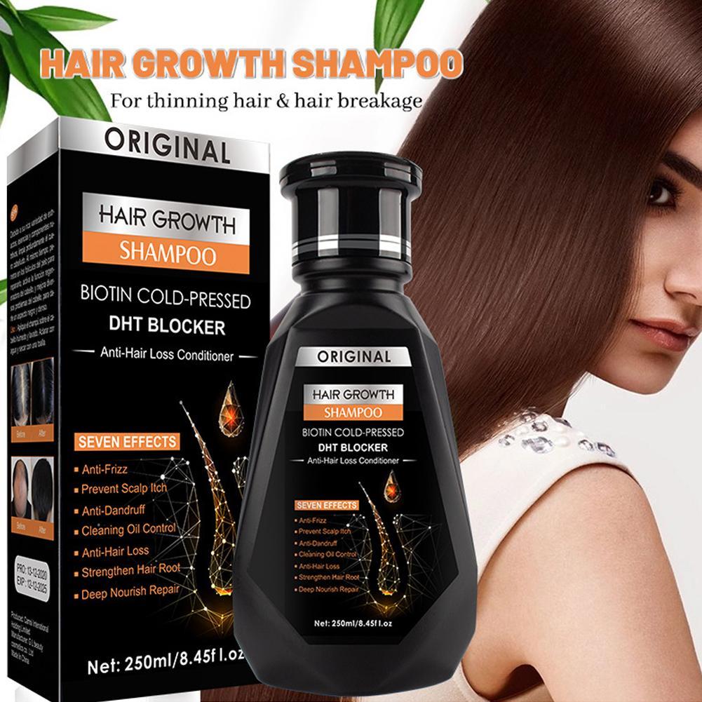 Hair Care Dandruff - 250 مللي شامبو البيوتين مع فرشاة
