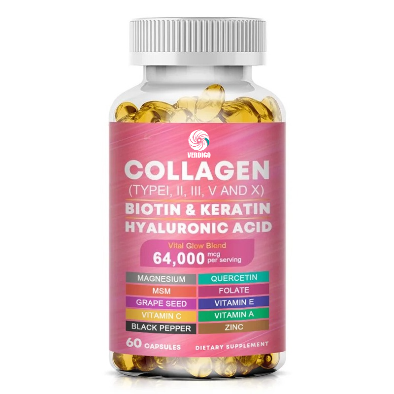 Hair Care Collagen - مكمل الكولاجين المتعدد مع البيوتين والكيراتين