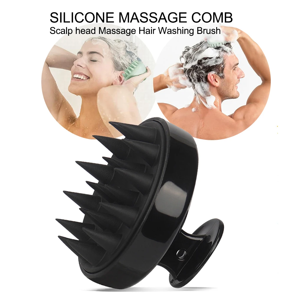Hair Care Salon - مشط تدليك فروة الرأس من السيليكون،