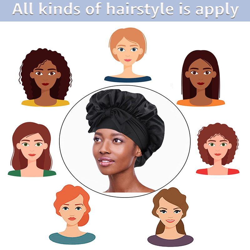 جديد الساتان قبعة النوم للنساء - مراجعة Hair Care China وسعره